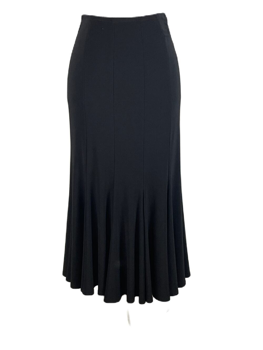 Joseph Ribkoff Black Slinky Pullon Fit and Flare Tulip Hem Skirt Size 6